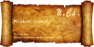 Miskov Csató névjegykártya